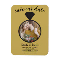Gold Wedding Ring Photo Save the Date