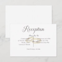 Gold Wedding Rings on White Wedding Reception