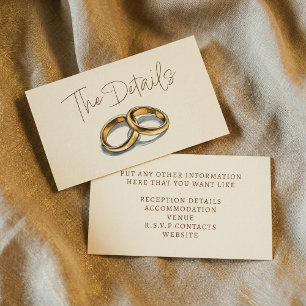 Gold wedding rings the details Enclosure Card