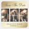 Gold Wedding Save The Date Photo Stickers
