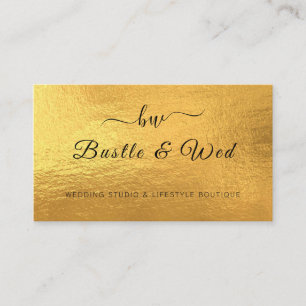 Gold WEDDING STUDIO & LIFESTYLE BOUTIQUE Business Card