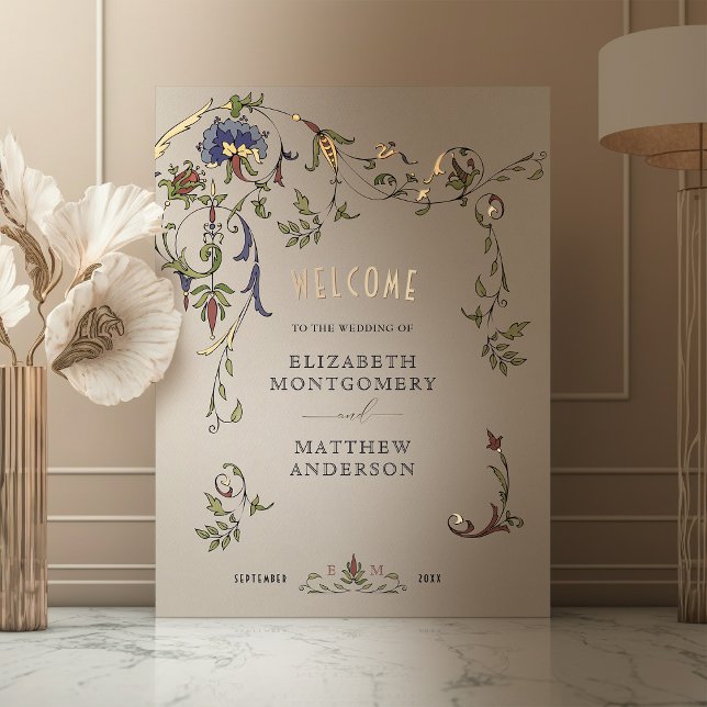 Gold Welcome Sign Mediaeval Ornament Wedding (Creator Uploaded)