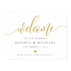Gold Welcome Wedding Sign
