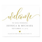 Gold Welcome Wedding Sign