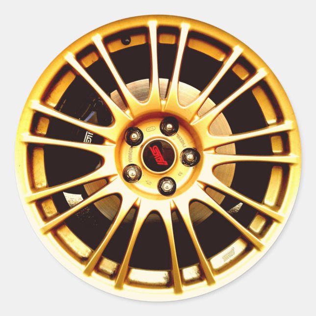 Gold Wheel Sticker (Front)