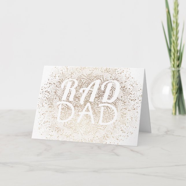 Gold Whimsical RAD DAD Formal Elegant Father's Day Card (Front)