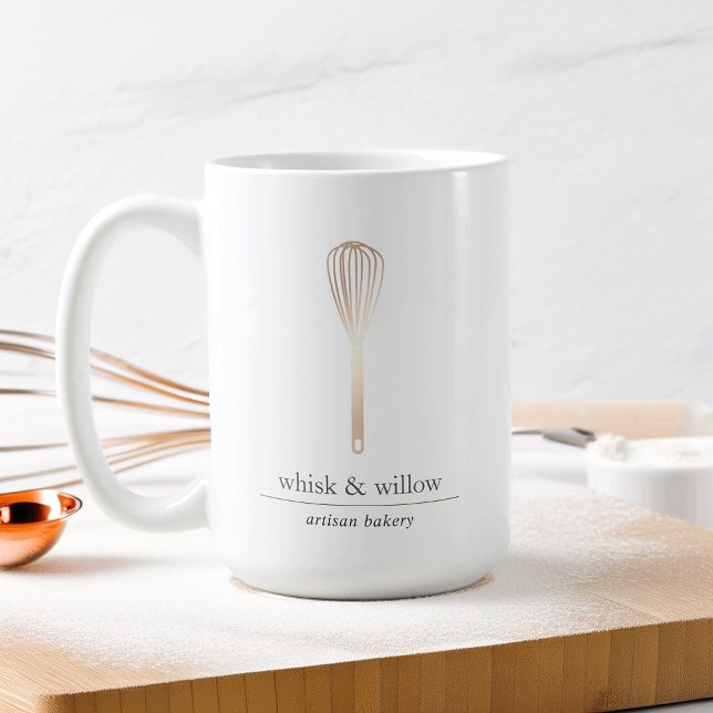 Gold Whisk | Bakery Pen Holder Coffee Mug (Creator Uploaded)