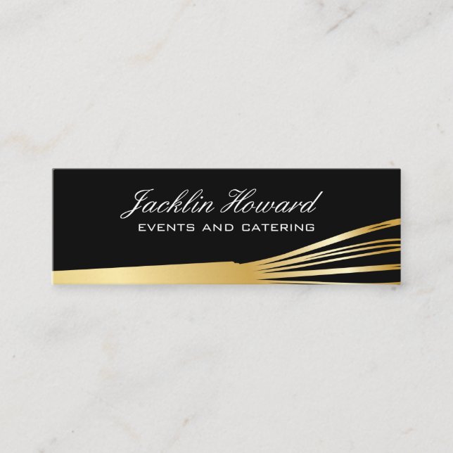 Gold Whisk Chef Mini Business Card (Front)