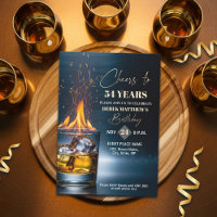 Gold Whiskey Theme Men 54th Birthday Party