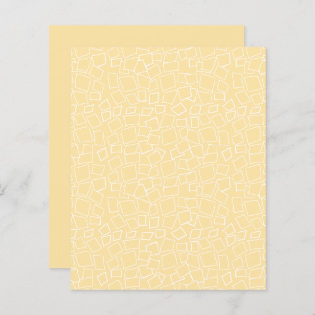 Gold White Abstract Geometric Mosaic Scrapbook (Front/Back)