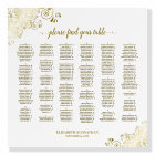Gold & White Alphabetical Wedding Seating Chart