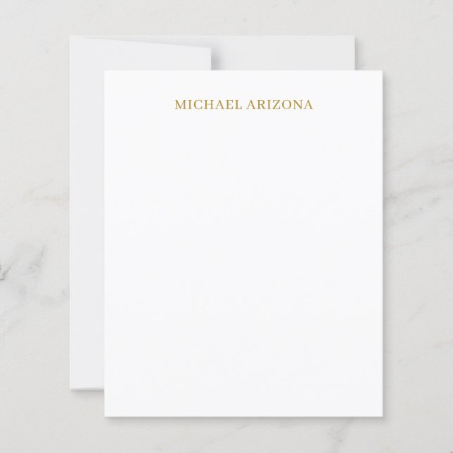 Gold & White Colour Minimalist Simple Plain Modern (Front)