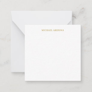 Gold & White Colour Minimalist Simple Plain Modern Card