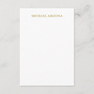 Gold & White Colour Minimalist Simple Plain Modern Enclosure Card