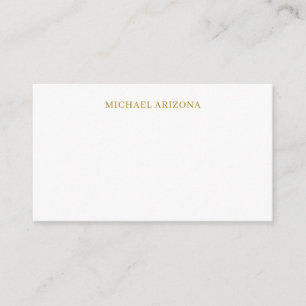 Gold & White Colour Minimalist Simple Plain Modern Enclosure Card