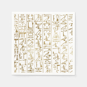 Gold & White Egyptian Egypt Glam Modern Chic Party Napkin