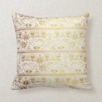Gold & White Egyptian Egypt Print Glam Modern Chic
