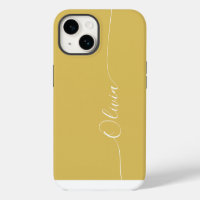 Gold White Elegant Calligraphy Script Name