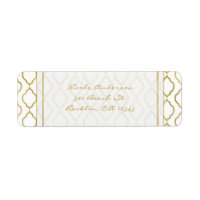 Gold & White Elegant Moroccan Glam Invitation