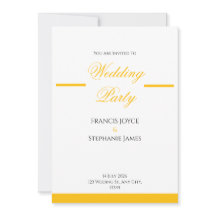 Gold & White Elegant Wedding Invitation Design