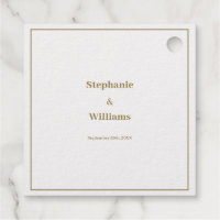 Gold White Elegant Wedding Minimal Modern