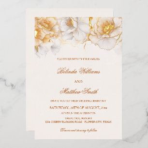 Gold White Flowers 