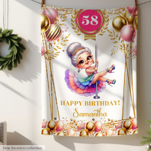 Gold White Funny Grandma Blanket Personalised