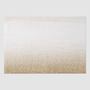 Gold White Glam Glitter Tissue Paper