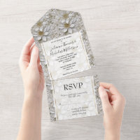 Gold White Lotus Flowers Wedding