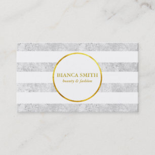Gold & White Luxurious II Business Card
