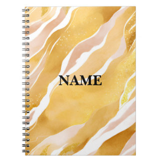 Gold & White Marble Notebook