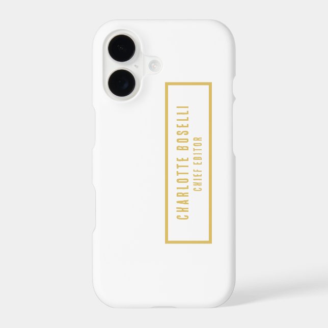 Gold & White Minimalist Professional Modern (Back)