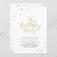 Gold & White | Modern Chic 50th Birthday Party