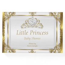 Gold White Pearl Princess Baby Shower
