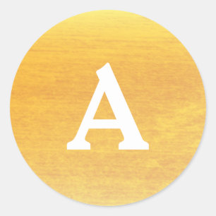 Gold & White Personalised Monogram Envelope Seal