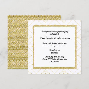 GOLD WHITE SPARKLE ELEGANT INVITATION