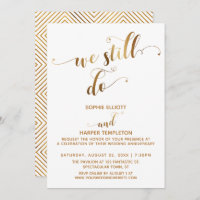 Gold White We Still Do Typography Anniversary