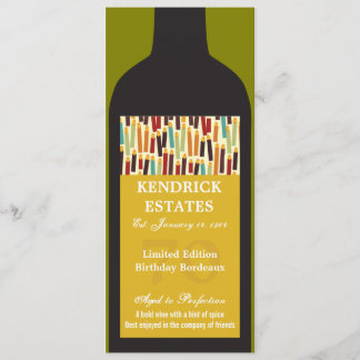 Gold Wine Bottle Party Invitation