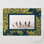 Gold Winter Blue Christmas SnowFlake Photo Frame<br><div class="desc">Gold Winter Blue Christmas SnowFlake Photo Frame Foil Holiday Card
*real foil
*Please contact us for additional stationery or check out our christmas holiday collections</div>