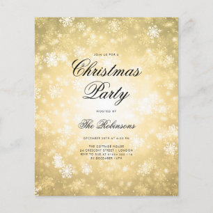 Gold Winter Holiday Invite Program & Menu