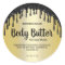 Gold With Black Glitter Drips Body Butter Labels
