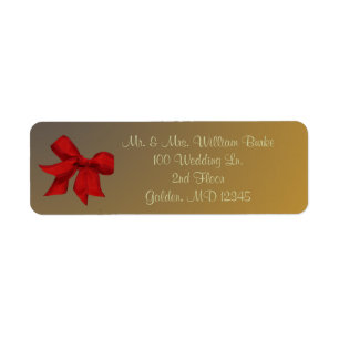 Gold with Red Bow