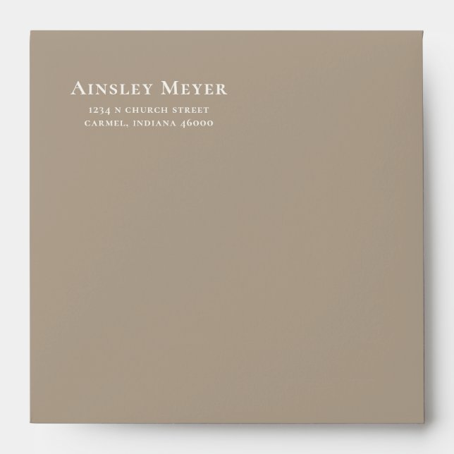 Gold With Return Address Envelope (Front)