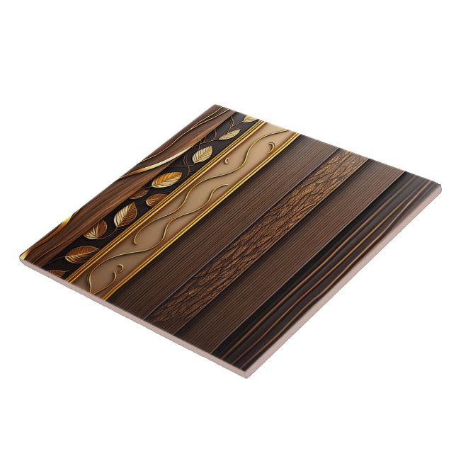 Gold Wood Popular Art Lamperia Collection Tile (Side)