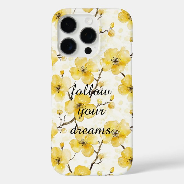Gold Yellow Flowers  Case-Mate iPhone Case (Back)