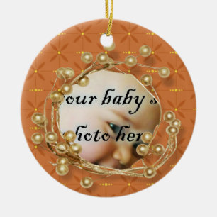 Gold Yellow Frame Photo Ornament