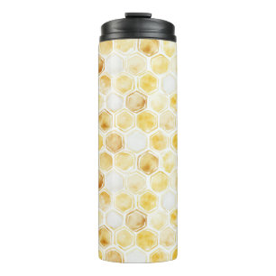 Gold Yellow Honeycomb Thermal Tumbler