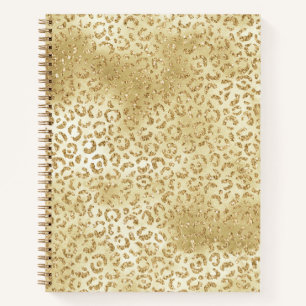 Gold Yellow Ombre Glitter Leopard Zebra     Notebook