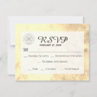 *~* Gold Yellow Sacred Geometry Watercolor Wedding