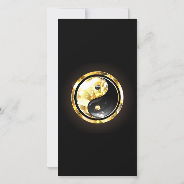 Gold Yin Yang on black Card (Front)